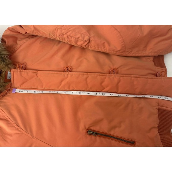 Talbots Kids Orange Faux Fur Hood Bomber Winter Rust Jacket Size 16‎ - Picture 13 of 16